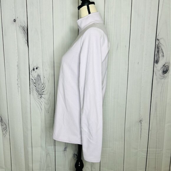 North Face Sweatshirt Womens Sz S Light Purple Fleece 1/4 Zip Pullover Outdoor - Picture 4 of 9